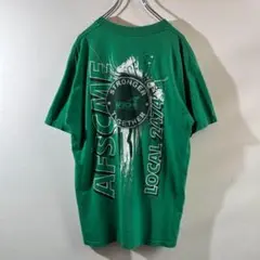 T-77 AFSCME プリント Tシャツ Lサイズ グリーン