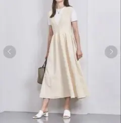 新品！UNITED ARROWS/ Vネック　ロング　ニットワンピース
