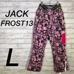 JACK FROST13 スノボウェア 下 パンツ 総柄 ゲレンデ ピンク L