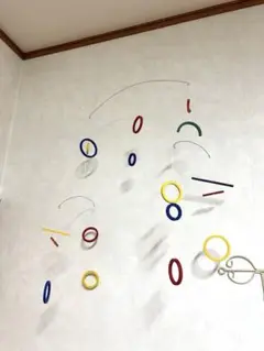 木製モビール⭐︎カラフルリング⭐︎ハンドメイド