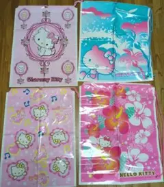 キティ　ビニール　ショップバッグ　4枚