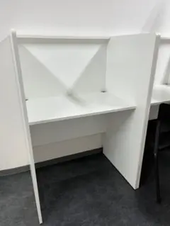 ホワイト L字型オープンデスク
