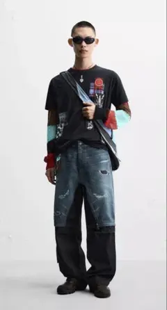 ZARA グラフィックパッチTシャツ×ANDERSSON BELL Sサイズ