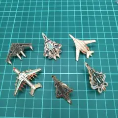 航空機デザインピンバッジ6個セット