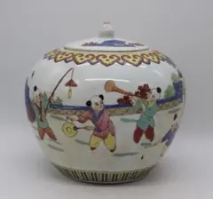中国清時代色絵大壺 中国清時代色絵大壺