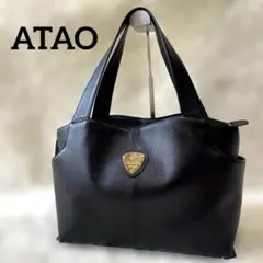 ATAO アタオ ファンクヴィ ブラック黒 ハンドバッグ トート 肩掛け A4可