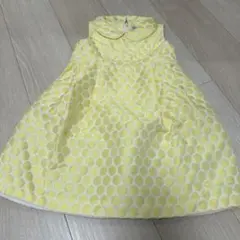 最終価格　ジンボリー　イエロードット柄ノースリーブワンピース