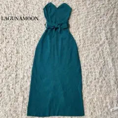【LAGUNAMOON】 ラグナムーン (M) リブニットロングワンピース