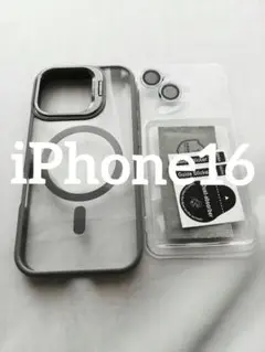iPhone16用ケース MagSafe カメラブラケット レンズ保護 3in1