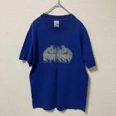 銀タグ　ステューシー　STUSSY ブルー Tシャツ SMALL