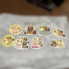 タヌキとキツネ ステッカー