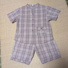 apres les coursのチェック柄の男児の上着パンツセット 130