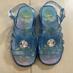 シナモロール サンダル 16.0cm 青　ラメ