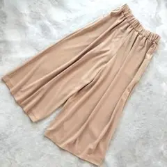 ERNOBELLEZZA ガウチョパンツ ベージュ サイズL キレイ×リラックス