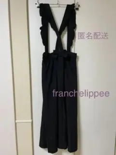 【値下げ】フランシュリッペ 肩フリルサロペットスカート