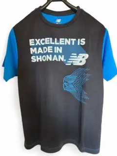 New balance ニューバランス　ウェア　半袖Tシャツ　黒　湘南マラソン
