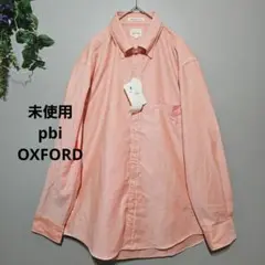 未使用【pbi OXFORD】 スビーナコットン ビジネスシャツ LL ピンク
