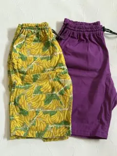 【新品未使用】 BREEZEバナナ柄130・パープル 半ズボン 120