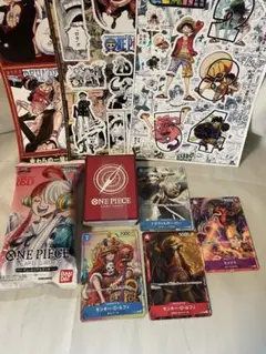 ワンピース　映画特典　カードセット　未開封品と袋なし帯付き未使用中身