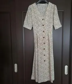 CutieBeanty 半袖シャツワンピース 花柄 小花柄 サイズM