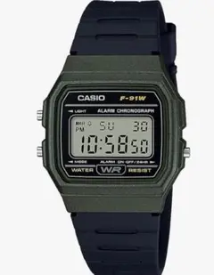 0247　カシオ　F-91WM-3AJH　ダークグリーン　ブラック