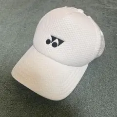 メッシュホワイトキャップ ロゴ付き