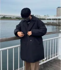 【selle glant 】ダブルブレストシャギーマフラーコート DOUBLE BRESTED SHAGGY MUFFLER COAT / ダブルブレストシャギー