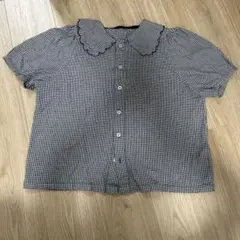 チェック　ブラウス　Mサイズ