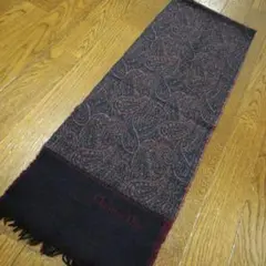 23未使用 クリスチャンディオール ペイズリー柄 マフラー