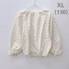 ドットブラウス　ミント　コットン　XL