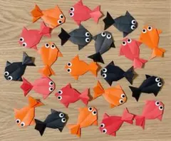 金魚21匹　折り紙　ハンドメイド　縁日