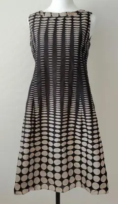 RESPIGHI オシャレ綿100%ドット柄ノースリーブワンピース38#25