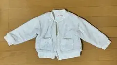 ホワイトフリースジップアップアウター