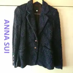 レア★ヴィンテージ アメリカ製 ANNA SUI チェック柄 ツイードジャケット