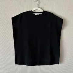 PLST プラステ ブラウス トップス カットソー ホワイト 黒 S Tシャツ