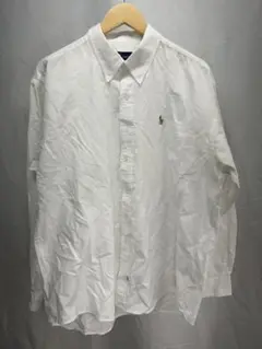$ polo Ralph Laurenホワイトシャツ ボタンダウン コットン