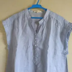 ライトブルー ノースリーブ チュニック