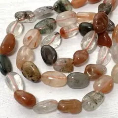 bi172/SALE！天然石◇フォーチュンクォーツ　タンブル　1連