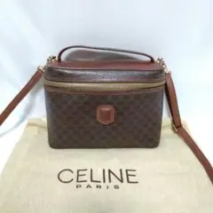CELINE マカダム柄 ポーチ バニティバッグ