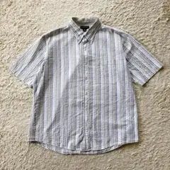 Lands’ end シアサッカーシャツ 【XL】ボックスシルエット古着