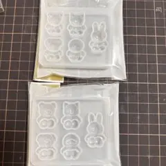 シリコンレジンモールド 動物キャラクター 2個セット