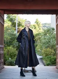 QUILTING ECO LETHER VEST SET KNIT COAT