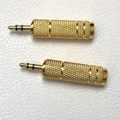 AUX 変換プラグ 3.5mm 6.35mm ステレオプラグ 金メッキ