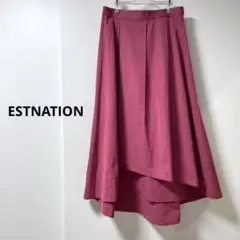 【美品】ESTNATION エストネーション フレア 巻き スカート ピンク