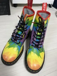 Dr.martens uk7 カラフル　タイダイ風