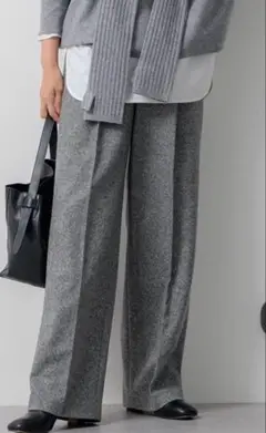 23区L シルクネップヘリンボーン ワイドパンツ サイズ50