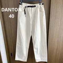 【DANTON 】ダントンコットンワイドパンツ40サイズメンズLアイボリー