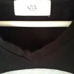 メンズ AZUL VネックTシャツ 黒/グレー ストライプ