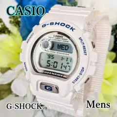 良品 CASIOカシオ メンズ腕時計Gショック ホワイト白 清潔感スポーティー