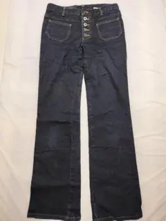 ロペROPE Mサイズ ボタンフライデニムフレアパンツ